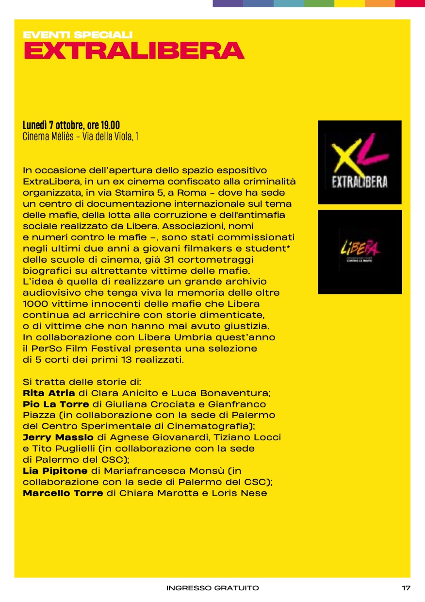 Programma PerSo Film Festival 2024